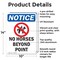 Signmission No Horses Beyond This Point OSHA Notice Sign, Aluminum, 10in W x 14in L, 2PK OS-2PACK-NS-A-1014-V-14658 - alternate 4